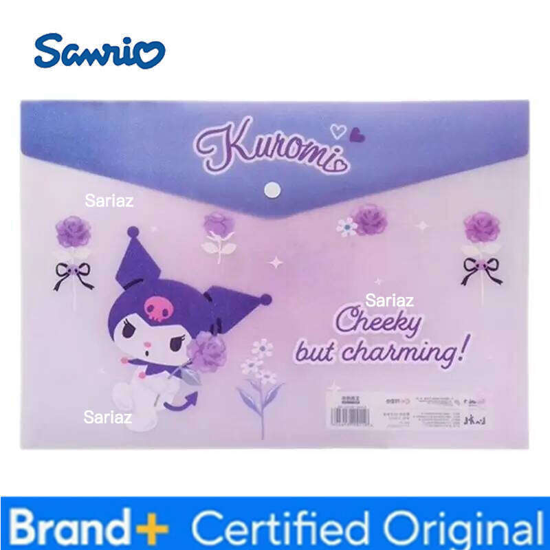 Sanrio cartoon folder snaps a4 kuromi hello kitty my melody student special test book Yugui dog file bag cute Korean stationery H260129