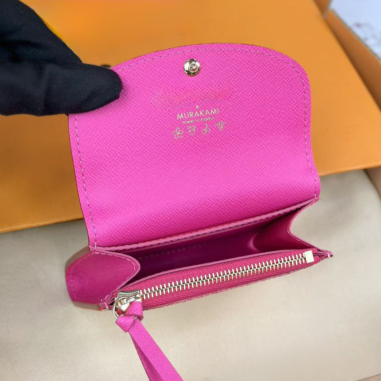 PINK INSIDE Designer Luxury Multicolour Wallet Key Pouch Coin Purse Credit Card Holder coin purses M14155 M14092 M13664 M13399 M14163 M13409 M13408