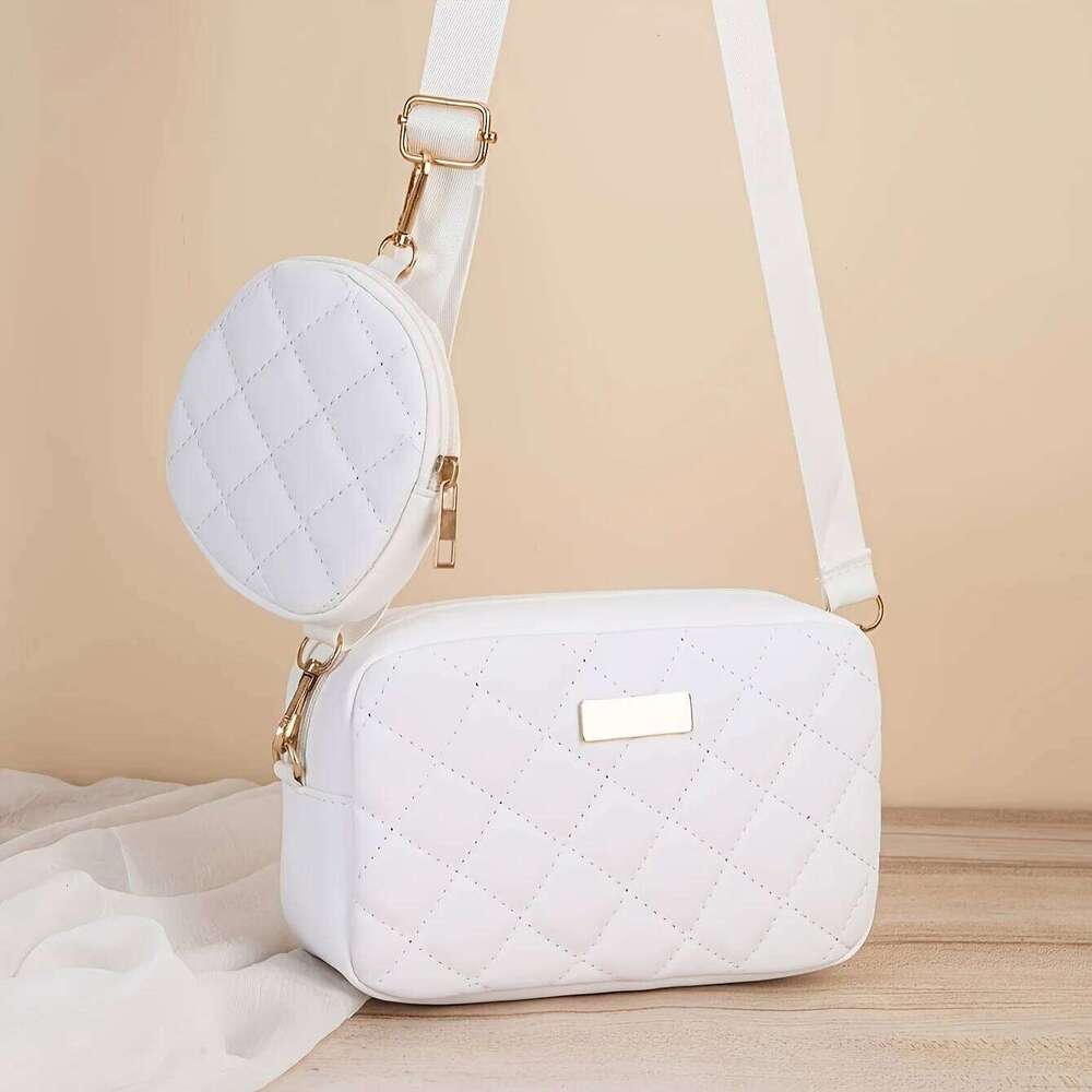 A fashionable crossbody bag set for women, featuring a coin purse, embroidery design, adjustable shoulder strap and zipper openi XJ260129