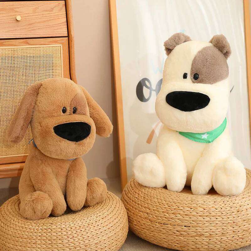 Girls holiday gift big nose children plush toys dog dolls Y260128