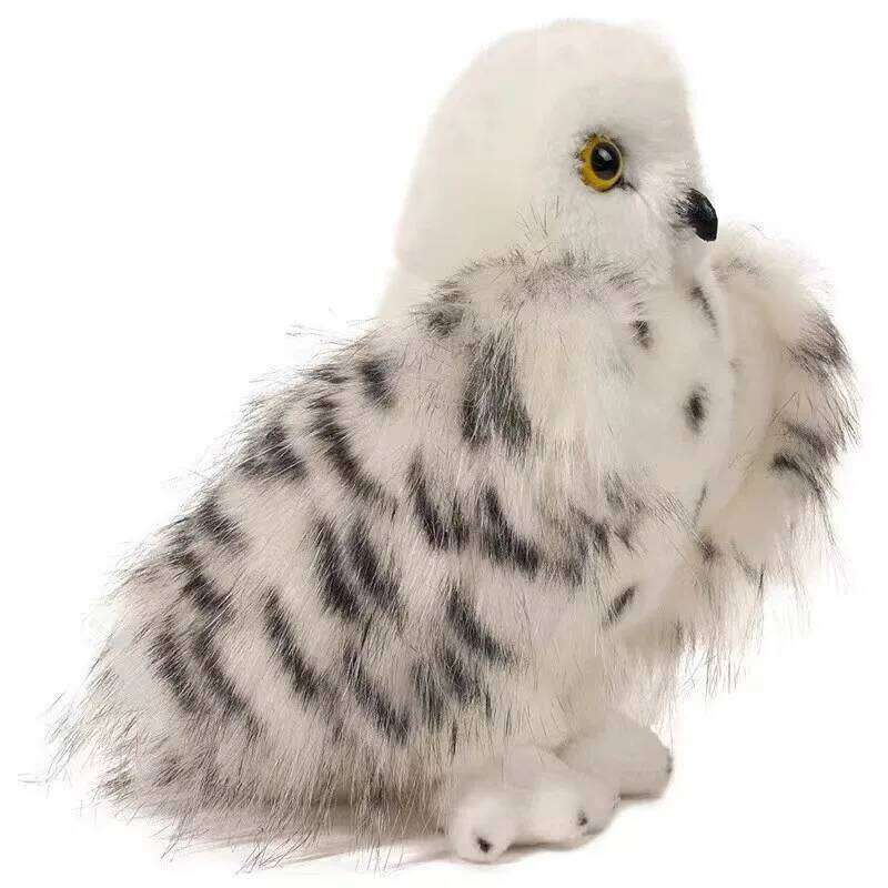1pc 20cm/7.87in Snow white animal cute snowy plush owl doll soft cartoon pillow for children Y260128