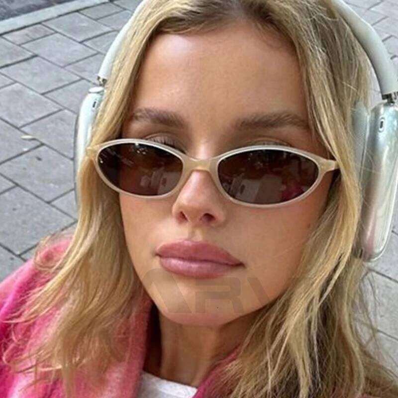 2025 Women's Leopard Brown Sunglasses Fashion Brand Small Frame Sun Glasses Ladies Retro Oval Eyewear Shade Oculus De Sol H260129