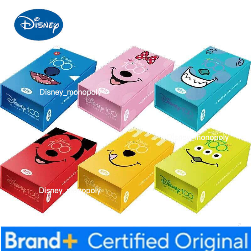 Disney Genuine 100th Anniversary Joyful Series Mickey Mouse Buzz Lightyear Animation Character Collection Card Kids Toy Gif H260129