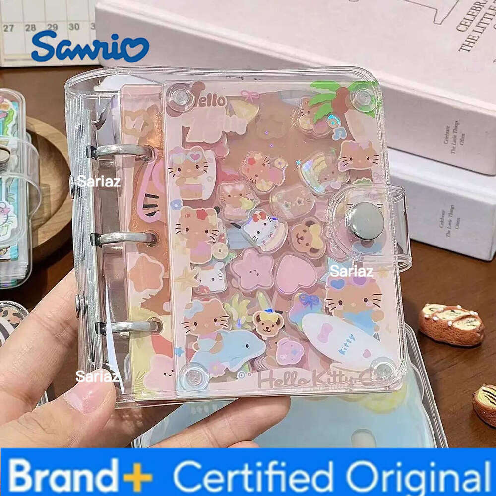 Sanrio Hello Kitty Shaker Small Album Kt Cat Diy 3 Inch Kpop Binder Acrylic 40 Sheets Inside Collector Card Holder Book H260129