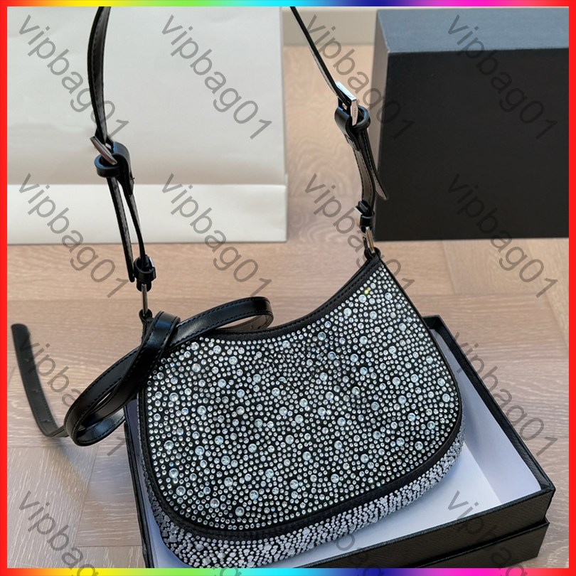 Luxury Designer Bag Women Triangle symbol Rhinestone Hobo handbags Fashion Shoulder Bag High Quality Classic Underarm crossbody Bags Fashion Lady Purses Wallet