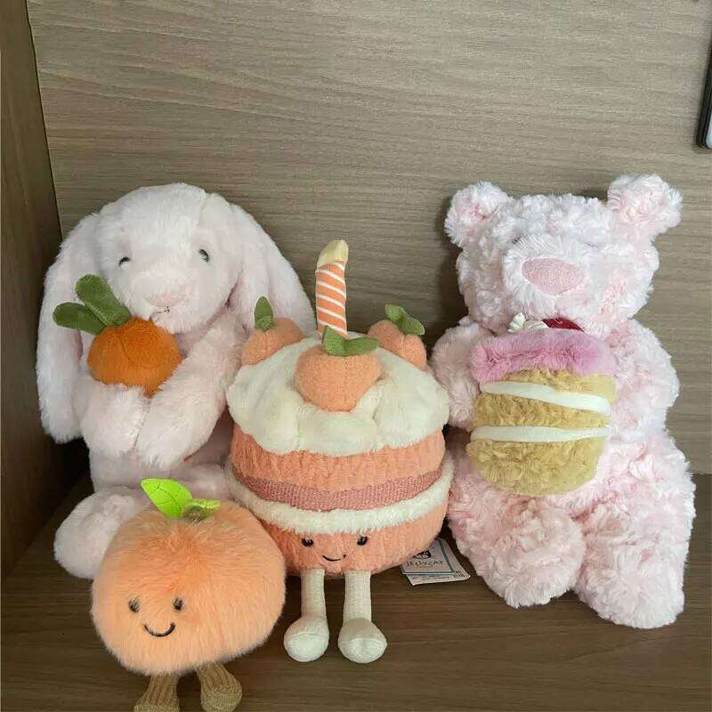 JC's Latest Peach Cake Series Includes Bouquets, Roses Plush Toys, Cartoon Characters, Adorable Children's Birthday Gifts Y260128