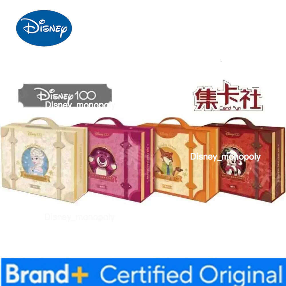 Disney 100th Anniversary Happy Celebration Cards Mickey Friends Zootopia Stitch Bear Collection Card Kids Toy Gift H260129