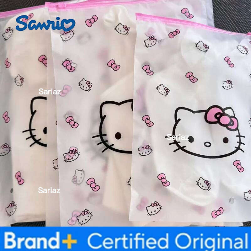 Sanrio Kawaii Hello Kitty Sock Storage Underwear Organizer Divider Pouch Travel Clothing Zipper Bag for Business Trips H260129