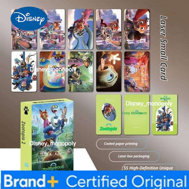 Disney Cartoon Zootopia 2 Animation Around The Three-Inch Laser Card 55 Toys Suitable For Collection Holiday Gifts. H260129