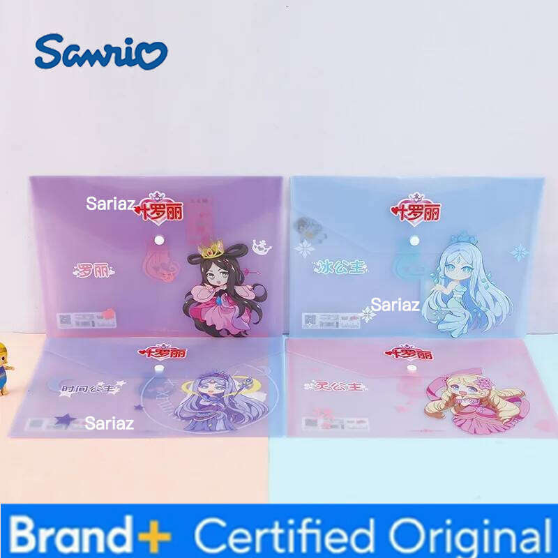 Sanrio Mesh Bag New Style High Value Ins Aesthetic Kuromi File Folder Student Subject Organizer Storage Pouch for School Office H260129