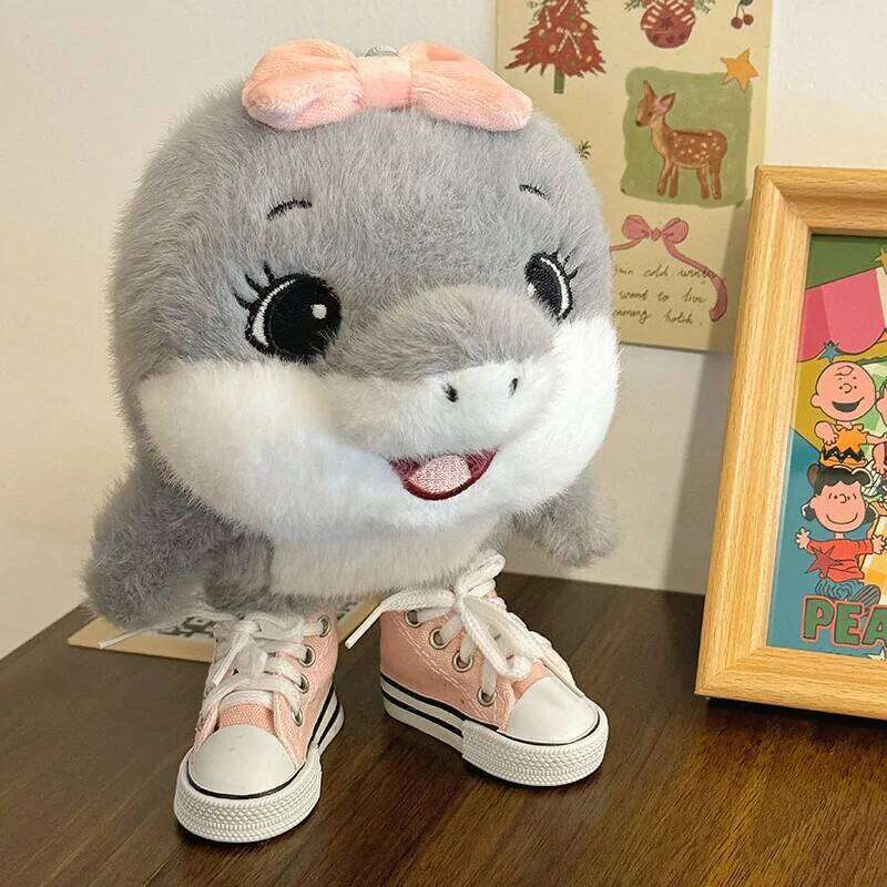 Cute Shoe Wearing Shark Interesting Tung Sahur Plush Game Peripherals Stuffed Toys For Kid Birthday Gifts Y260128