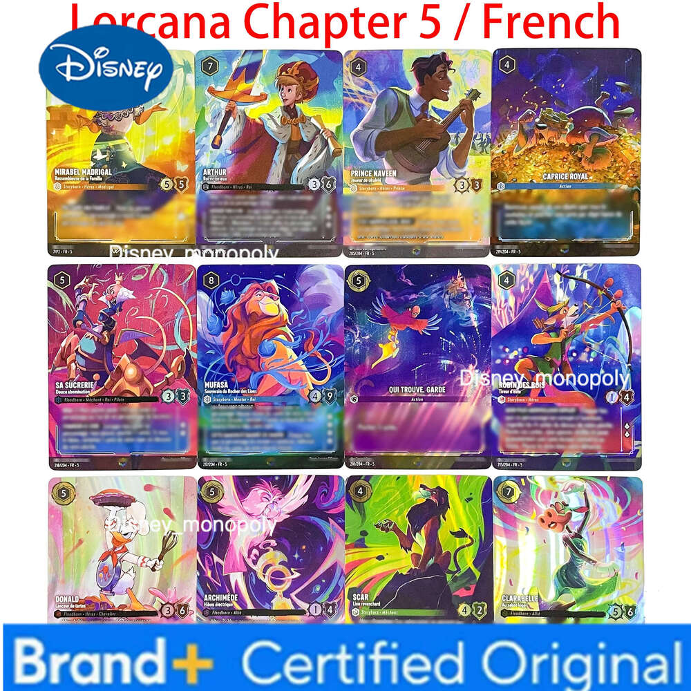 Disney PROXY Lorcana Chapter 5 French Foil Mufasa Scar Olaf Clarabelle Archimede Arthur TCG Game Collection Cards H260129