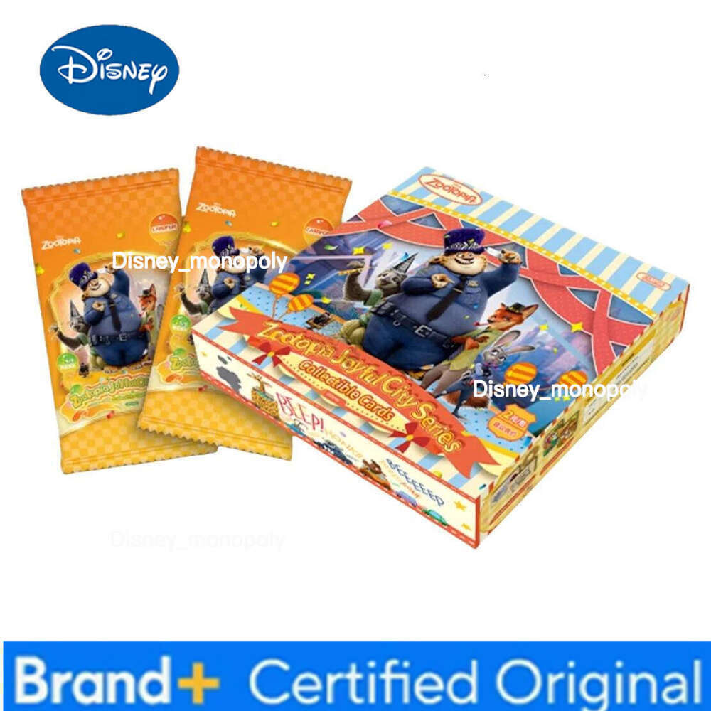 Disney Card.Fun Official Genuine Zootopia Joyful City Series Collection Cards Anime Peripheral Toys Flash Card Gifts H260129 H260129