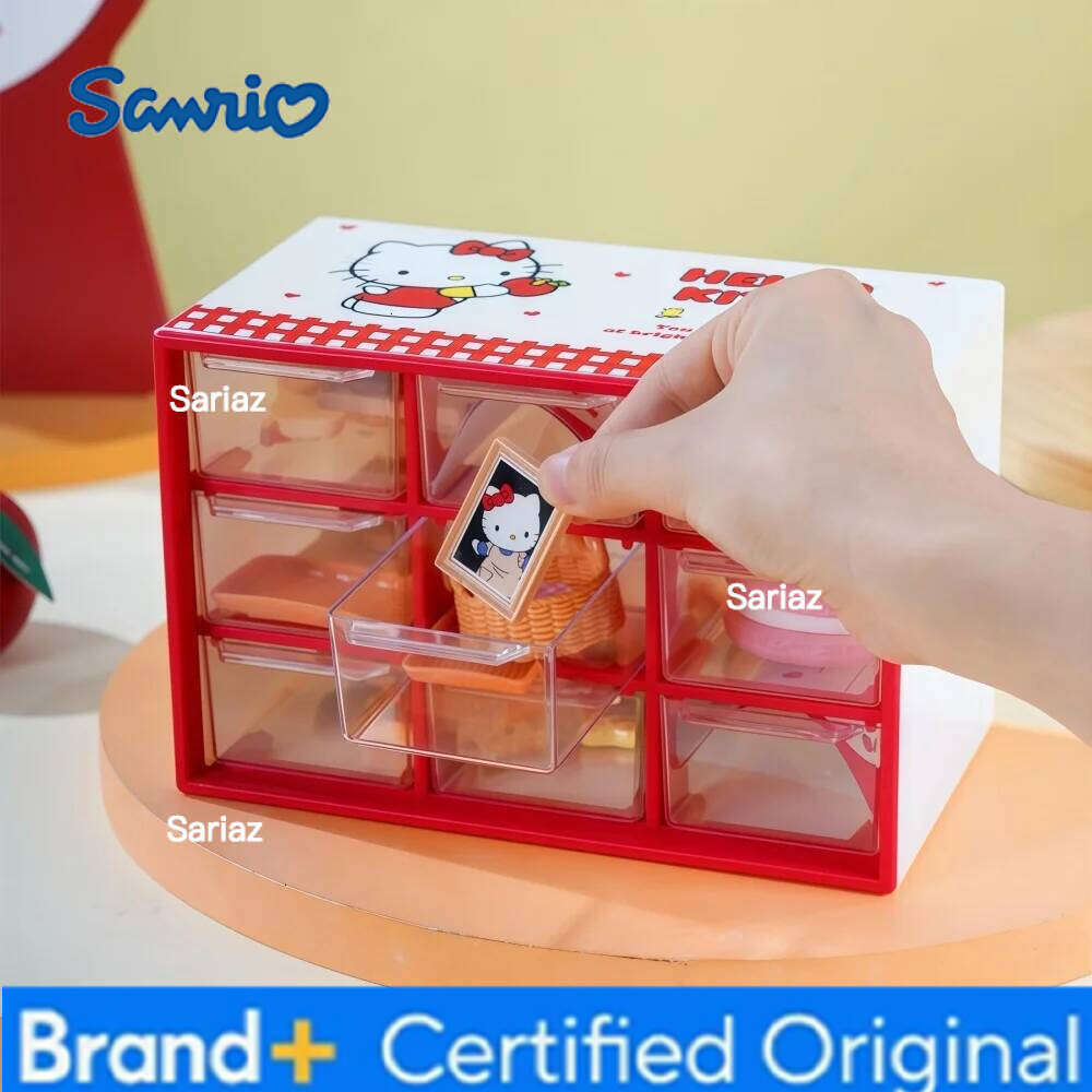Sanrio Genuine Hello Kitty Cosmetics Sundries Rack Countertop Box Makeup Container Desktop Drawer Type Storage H2601291
