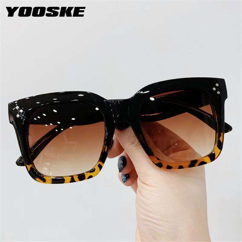 YOOSKE Brand Luxury Square Sunglasses Women Vintage Design Big Frame Sun Glasses Female Gradient Fashion Eyewear UV400 H260129