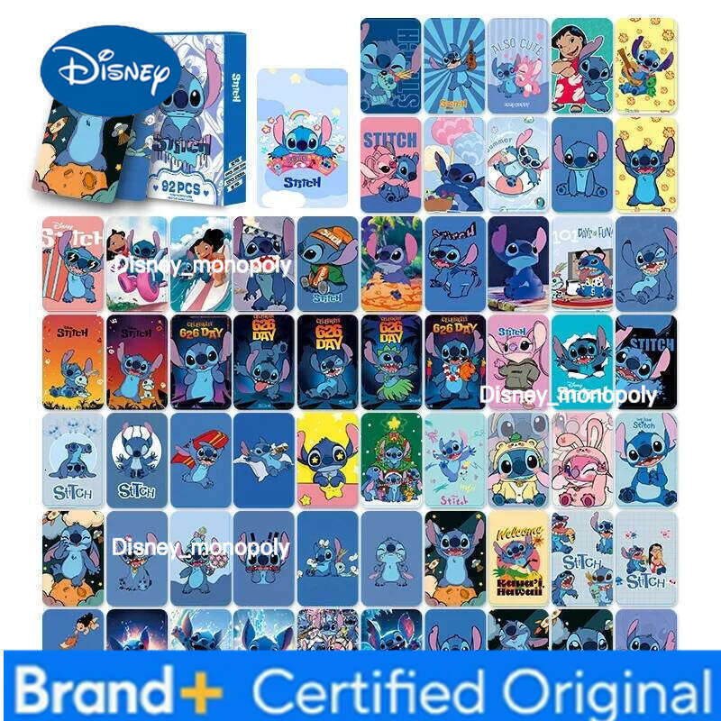 Disney 92 LOMO Stitch double-sided high-definition color printed photo anime peripheral greeting cards, collection cards H260129 H260129