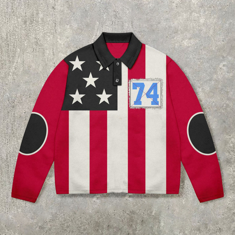 Luxury Brand Designer Clothes 2025 American Retro Y2k New Fashion Trend 3D Printed Street Style Polo Shirt 52