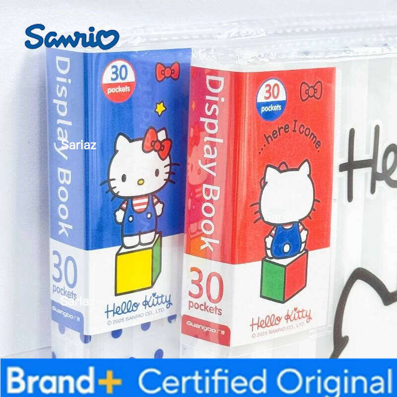 Sanrio Kawaii Hello Kitty File Folder A4 Binder Large Capacity 30Pages Waterproof Test Paper Office Document Storage Bag Girls Gifts H260129