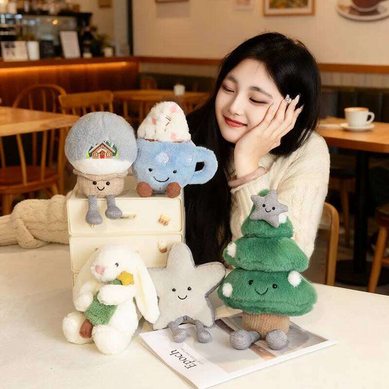 Christmas Tree & Snow Globe Plush Toys Holiday Pillow Festive Decor Stuffed Ornaments Collectible Companion Doll Gift Y260128