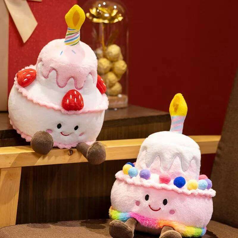 Adorable Pink Birthday Cake-Themed Plush Doll Soft, Cozy Pillow With A Delightfully Playful Appearance, The Perfect Gift! Y260128
