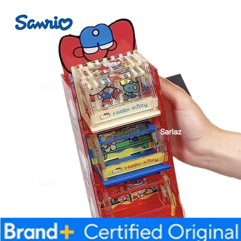 Sanrio Anime Hello Kitty DIY three-layer acrylic Kawaii desktop cosmetics jewelry flip-top box cute storage rack H260129
