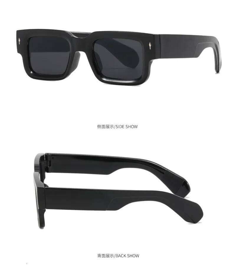 New Square Sunglasses Men Rectangle Brand Designer Small Sun Glasses Male Retro Black Lens Driving Fishing Oculos UV400 Shades H260129