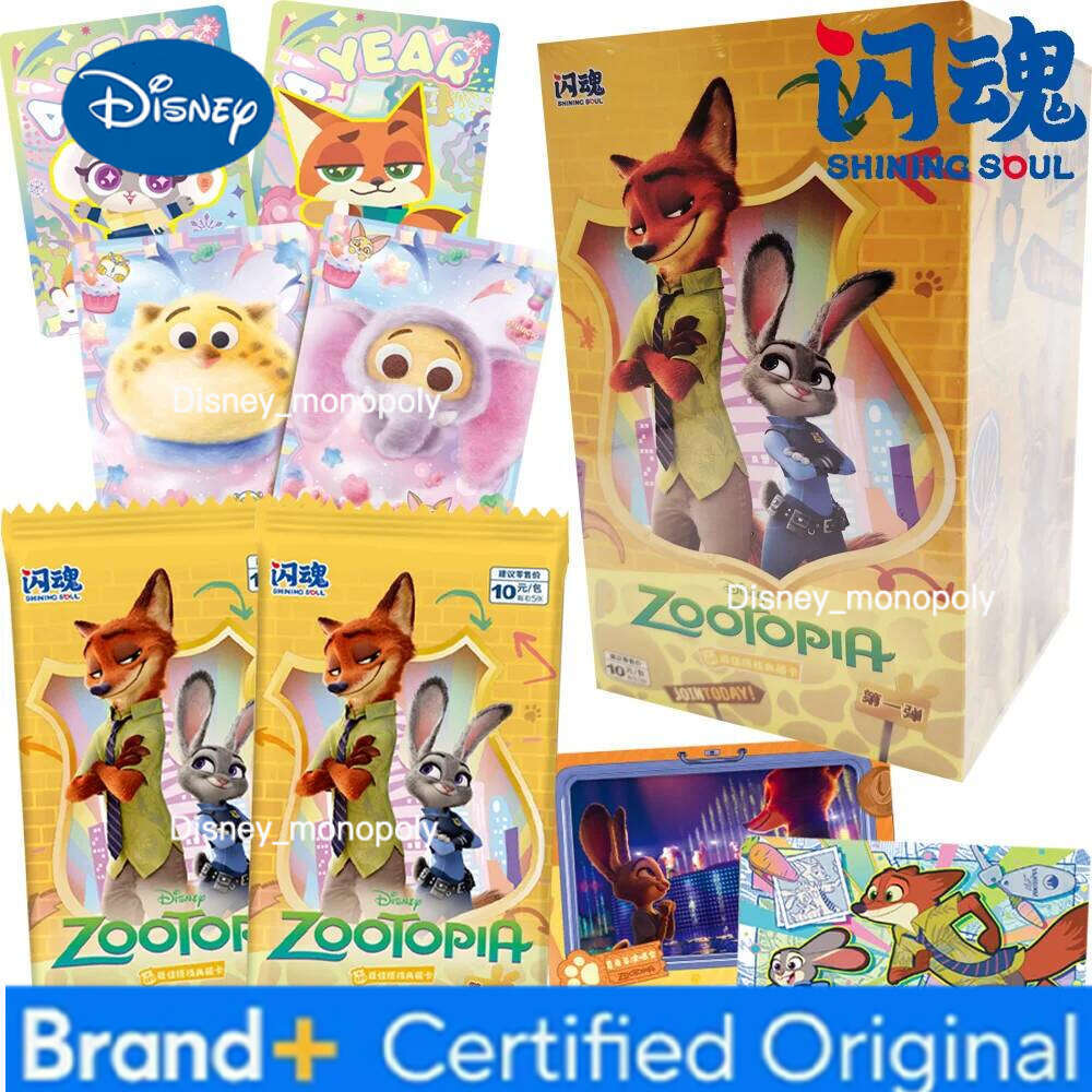 Disney Genuine SHINING SOUL Zootopia Collection for Fans Lovely Animals Q-version Sparkling Character Cards Peripheral Toys Gifts H260129 H260129