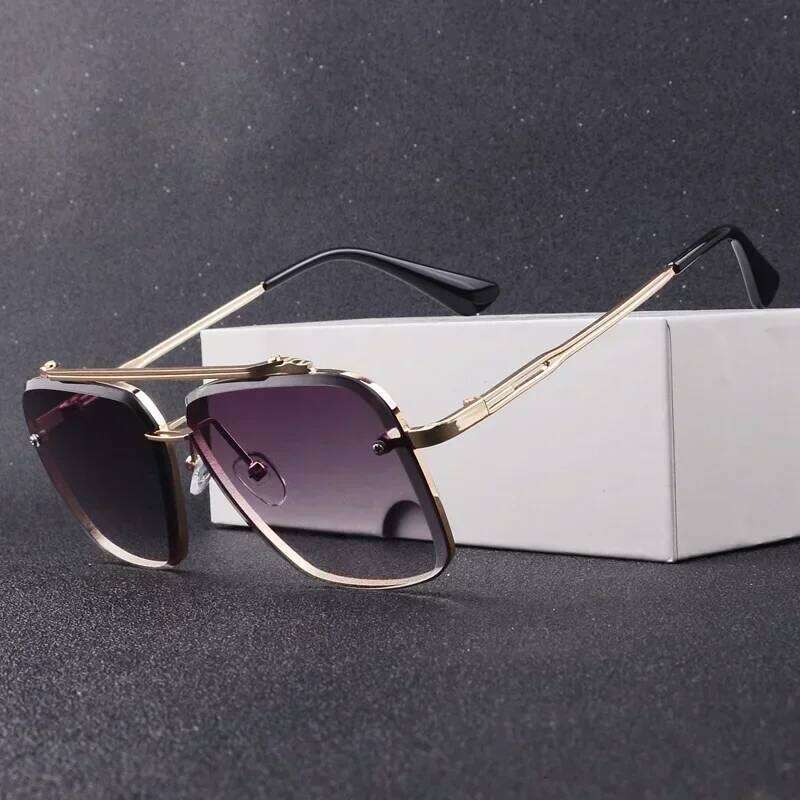 2025 Fashion Square Luxury Design Men Women Flight Seven Rock Mach Six Style Gradient Pilot Sunglasses Oculos De Sol H260129