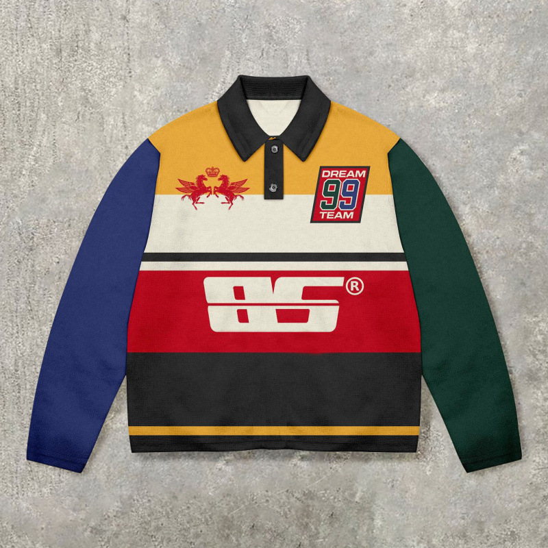 Luxury Brand Designer Clothes 2025 American Retro Y2k New Fashion Trend 3D Printed Street Style Polo Shirt 52