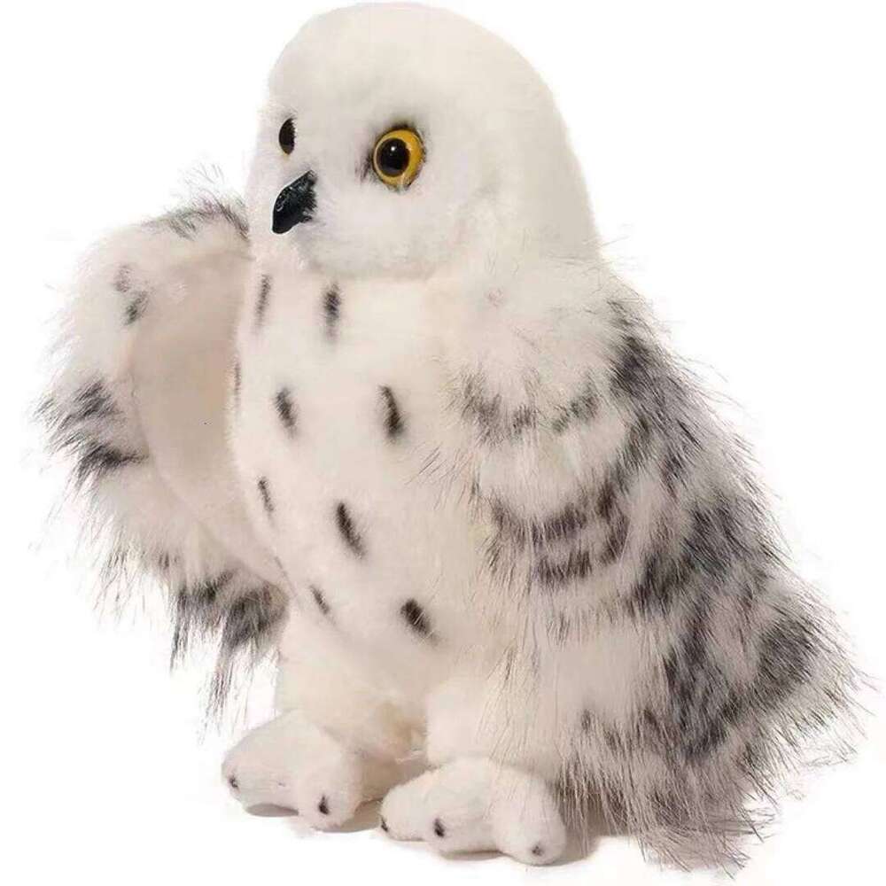 1pc 20cm/7.87in Snow white animal cute snowy plush owl doll soft cartoon pillow for children Y260128