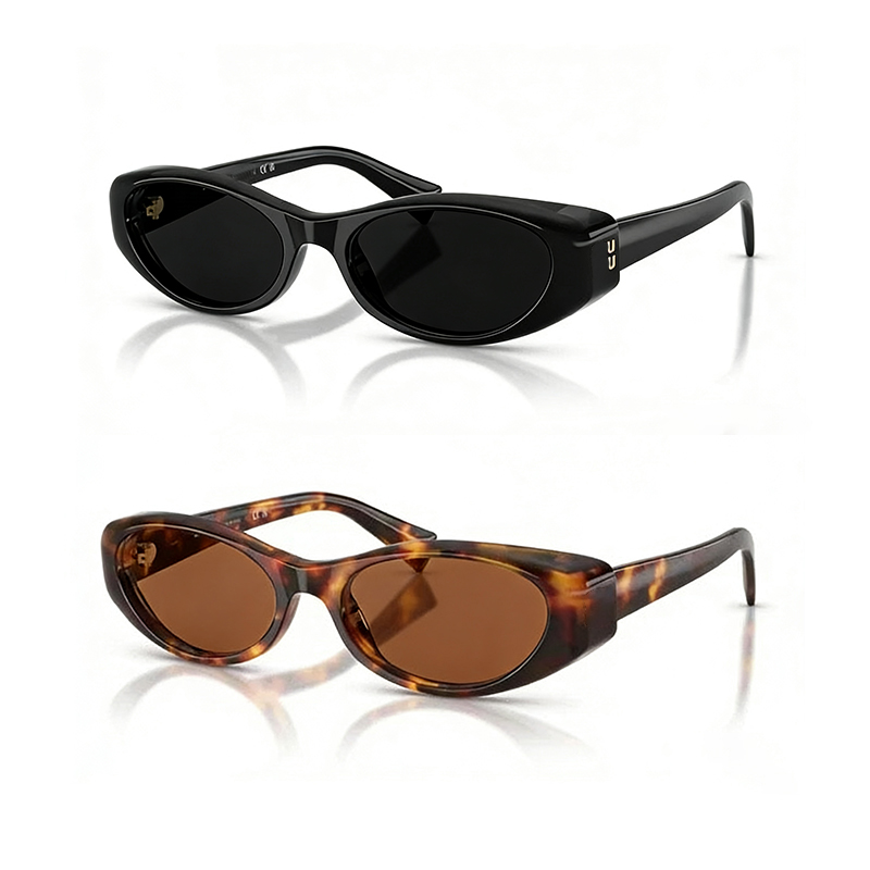 Men and women designer sunglasses oval frame luxury glasses 03ZS outdoor UV resistant thick sheet fashionable glasses case