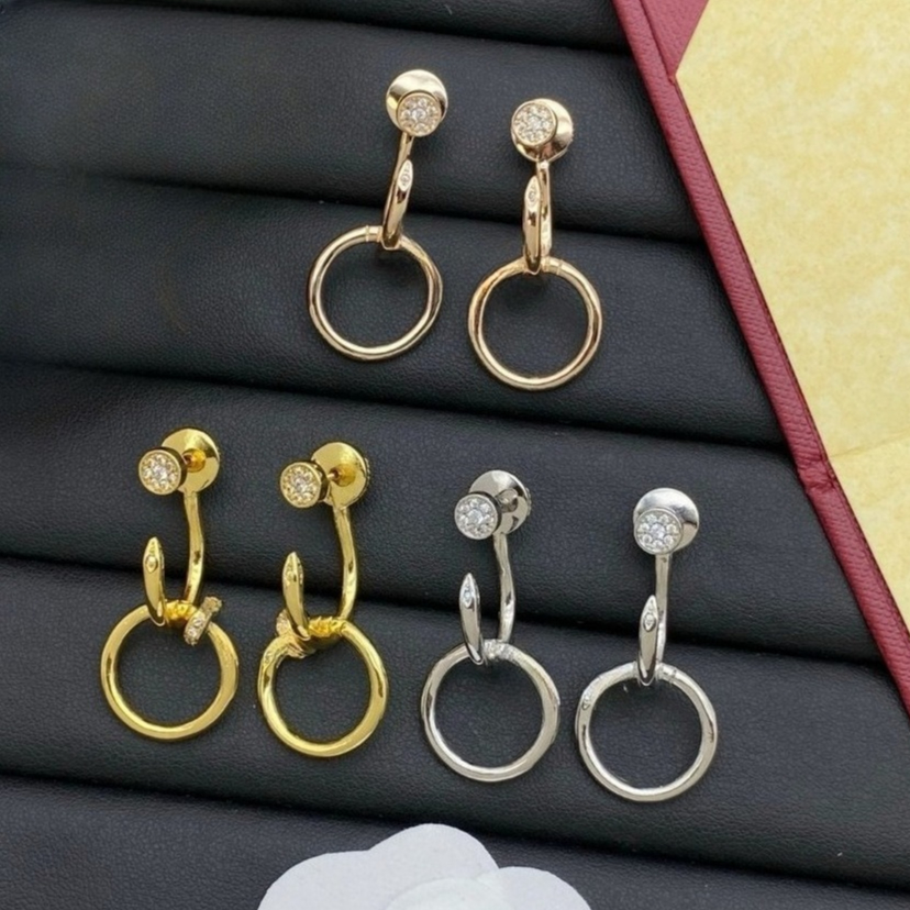 Classic Luxury Classical High Quality Vintage Gold Designer Earrings Letter Elagant Women Stud Earrings Jewelry Wedding Party Gift