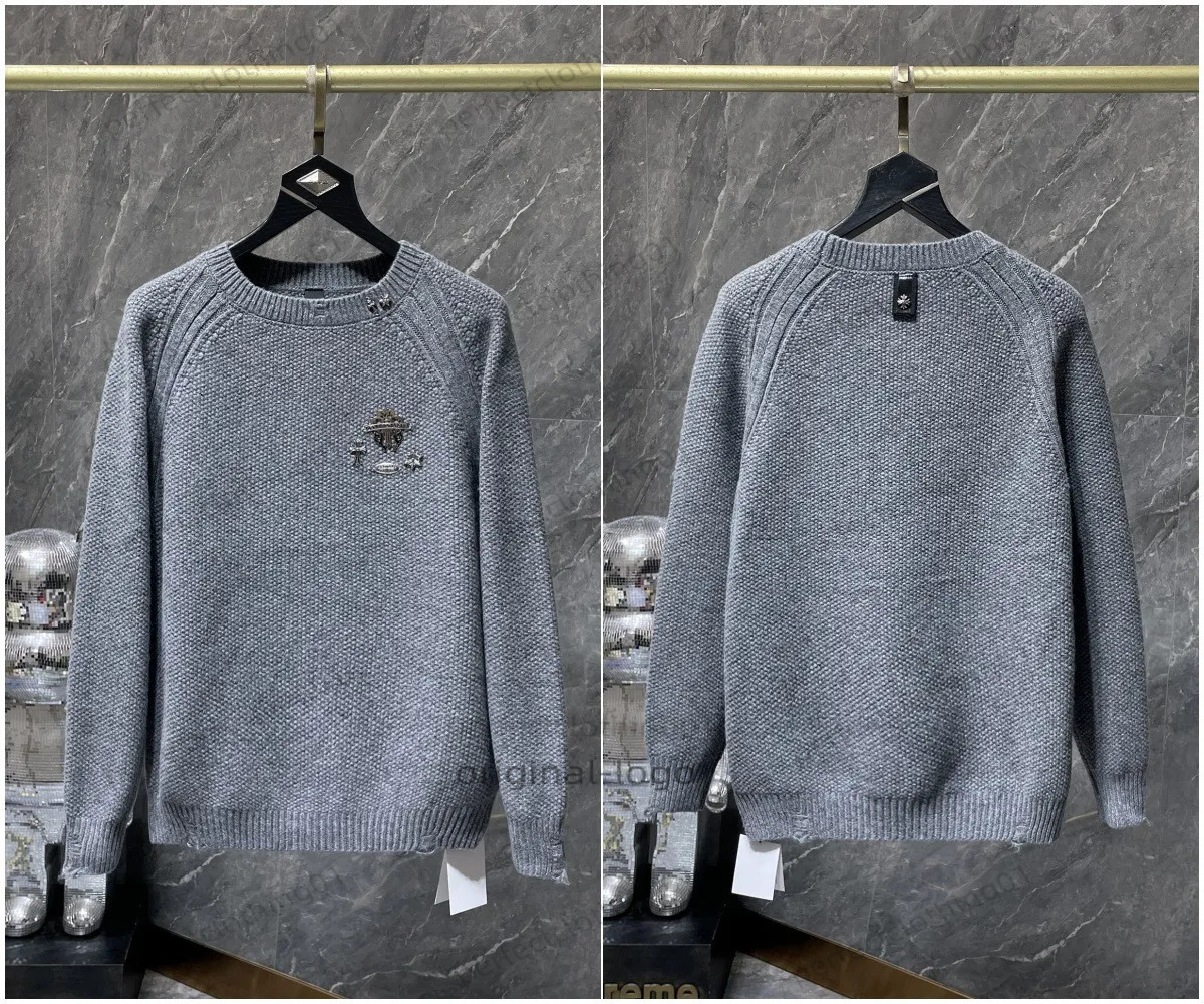 Chrome Jacket designer hoodie Trendy Brand CH Croon Autumn Winter Knitted Chrome Sweater Chrome Cardigan Coat Sanskrit Embroidery Knitted Jacket Crome Hoodie 2bd