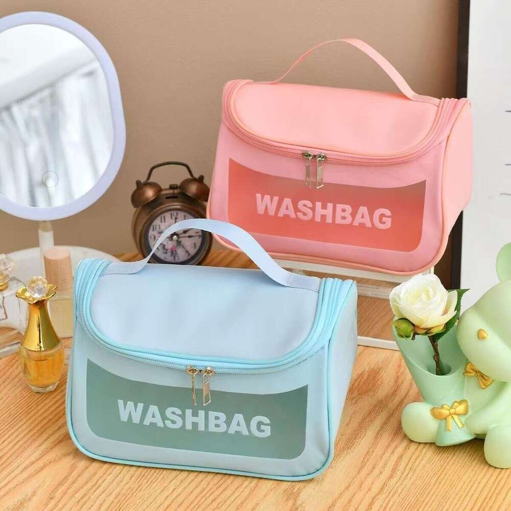 Waterproof New Large Capacity Transparent Wash Handheld Portable Cosmetic Travel Storage Bag