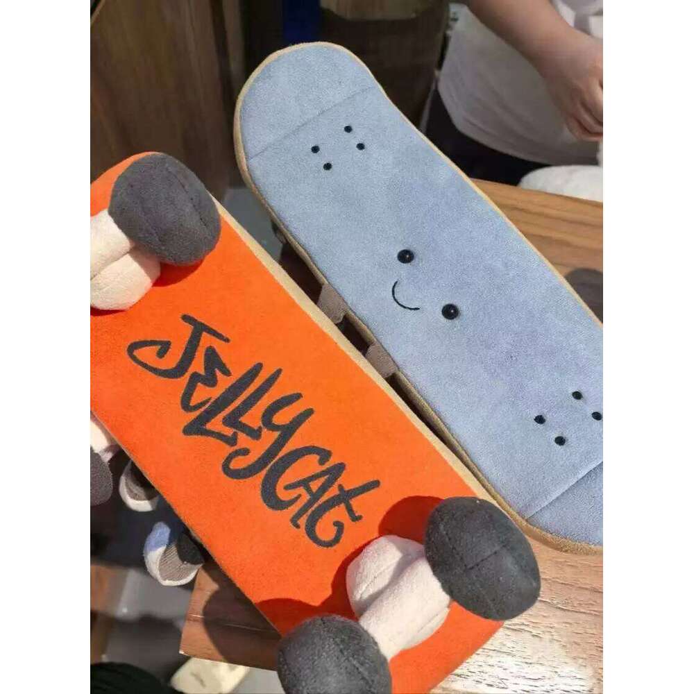 Summer New Simulated Skateboard Stuffed Plush Toy Cartoon Anime Cute Pillow Children's Birthday Gift Fun Doll Y260128