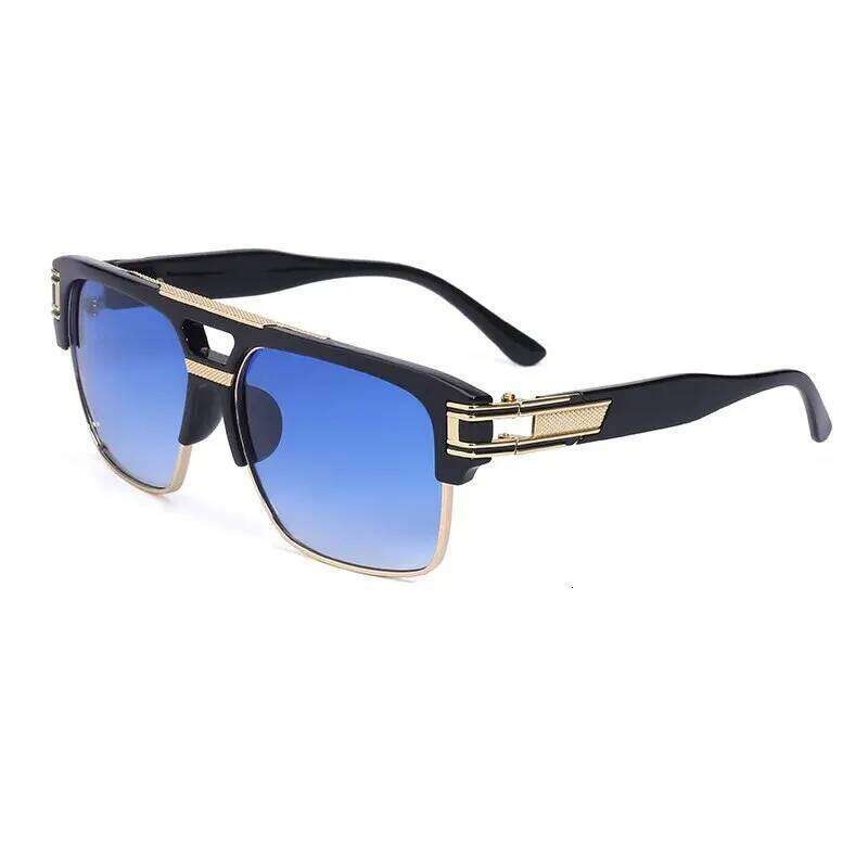 European American Fashion Sunglasses Transparent Glasses Cross Border Men And Women Retro Square Frame Sunshade Mirror H260129