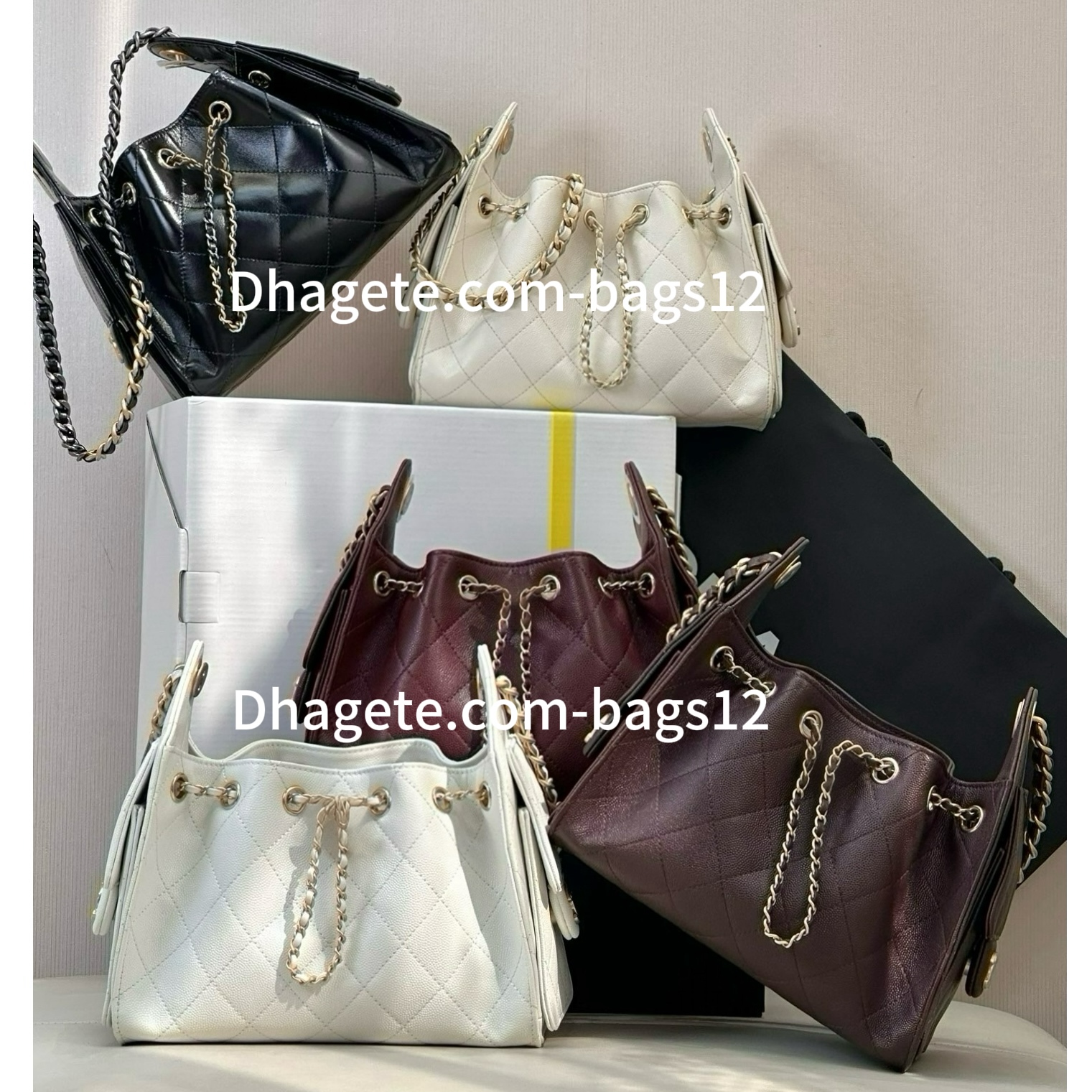 Designer 25 Bag mini Luxury Bag Hobo Shoulder Bag Crossbody Bag Women Caviar Calfskin Leather Bucket bag Saddle Bag Handbag 20A High Quality Designer Bags With Box