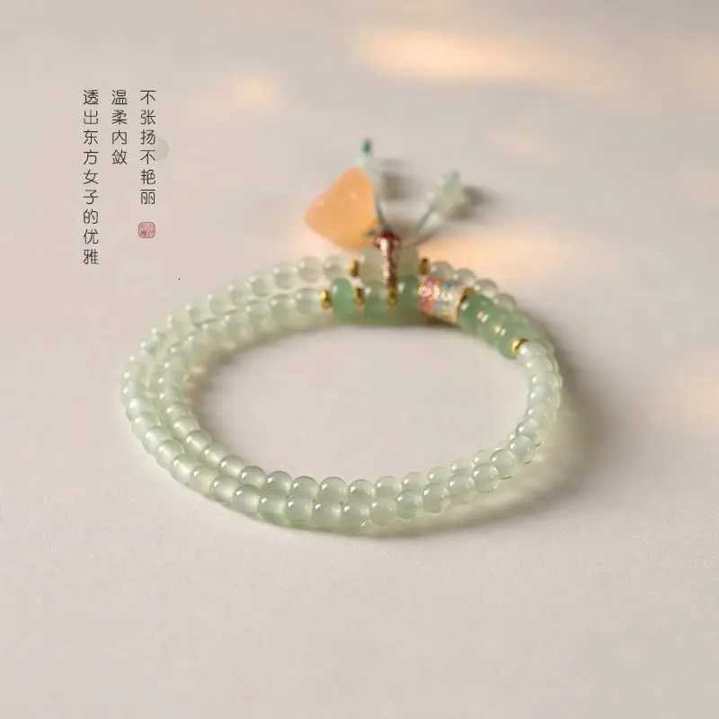 Pot Natural Glaze Dongling Agate Jade Lotus Bracelet Jade Red Beaded Chinese Jewelry Pray Lucky Bamboo Amulet Bl Hand StringXJ260130
