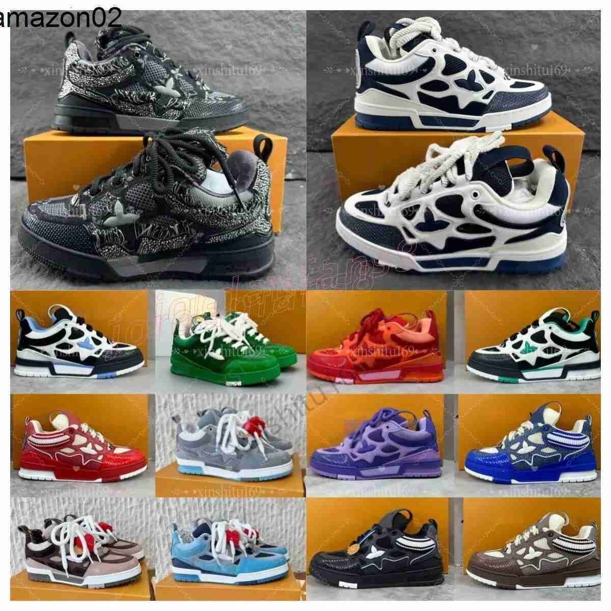 Lvs Skate Shoes Men For Women top man designer shoe high quality casual platform trainers leather sneakers laceup lvs