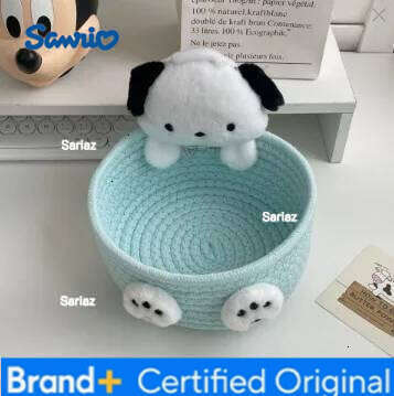 Sanrio Cute Cat Shaped Storage Basket Kawaii Desktop Organizer for Snacks Cosmetics Girls Room Pastel Home Decor H260129 H260129