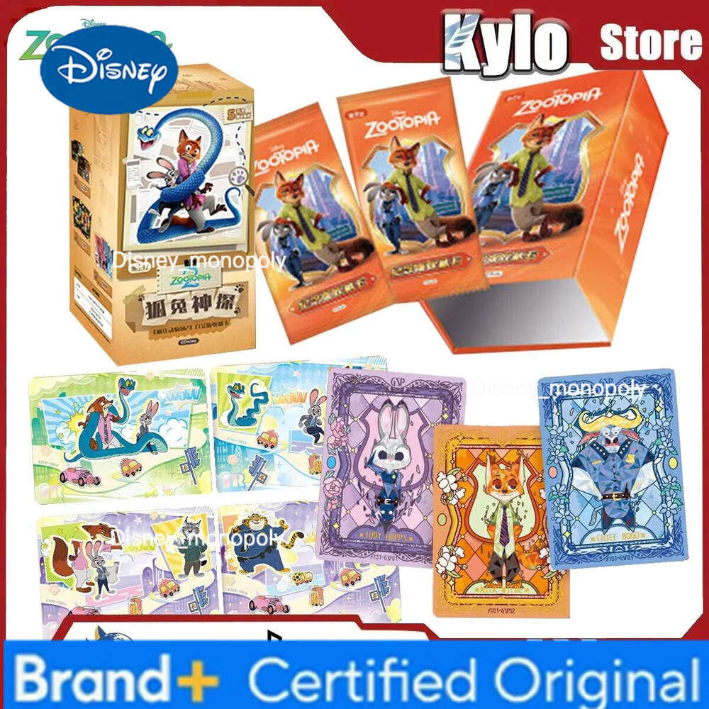 Disney Original Zootopia 2 Platinum Fox Rabbit Detective Series Blind Box Beautiful Card Collection Fashion Gifts H2601291