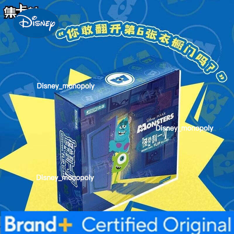 Disney Card.Fun Genuine Monster Flipping Scares Board Puzzle Game Collection Peripheral Flash Card Gift H260129