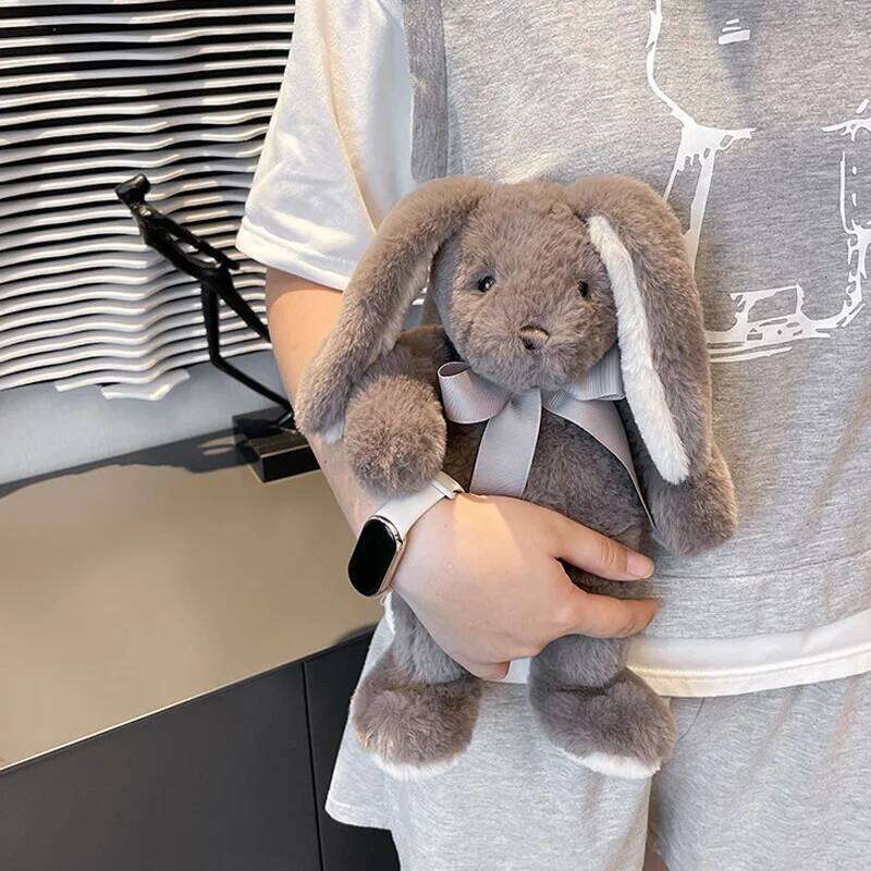Cute Lop Rabbit Plush Toy Soft Stuffed Long Ears Bunny Doll Funny Baby's Sleeping Companion Delicate Home Decoration Kids Gifts Y260128