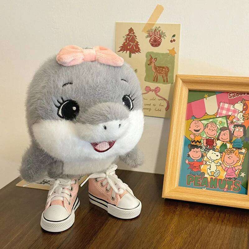 Cute Shoe Wearing Shark Interesting Tung Sahur Plush Game Peripherals Stuffed Toys For Kid Birthday Gifts Y260128