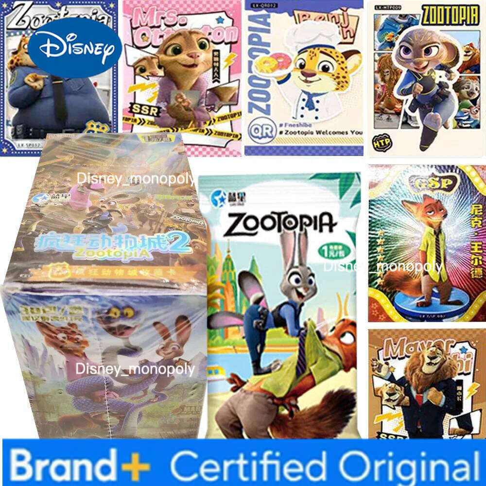 Disney Zootopia Collection for Boys Girls Highly Popular Animated Movie Cartoon Characters SSR UR QR Series Theme Cards Toy Gift H260129 H260129