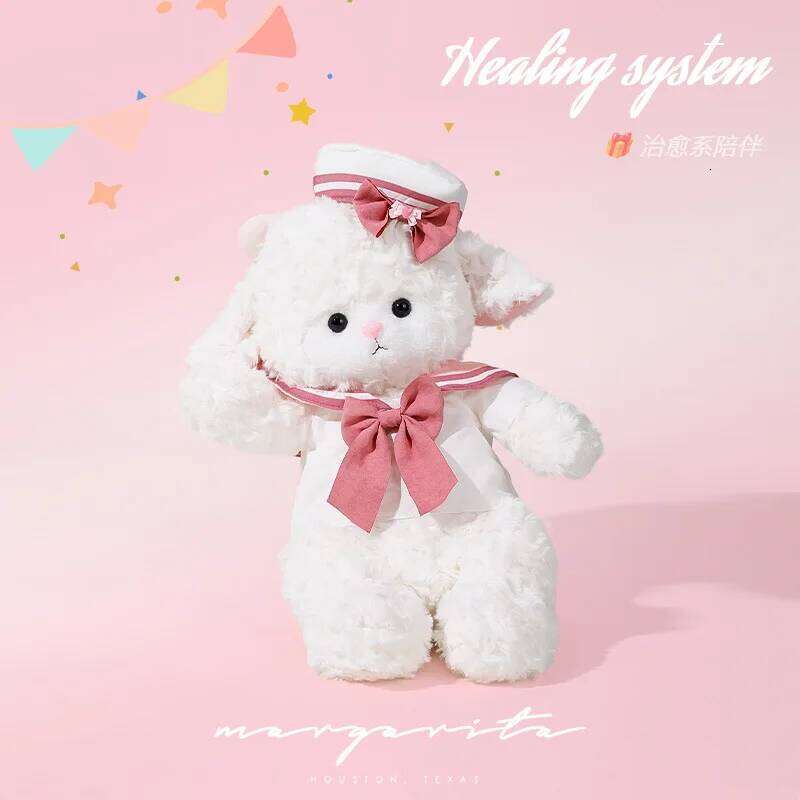 New Sailor Lamb Cartoon Stuffed Toy Sheep Baa Girls Kids Gift Doll Y260128