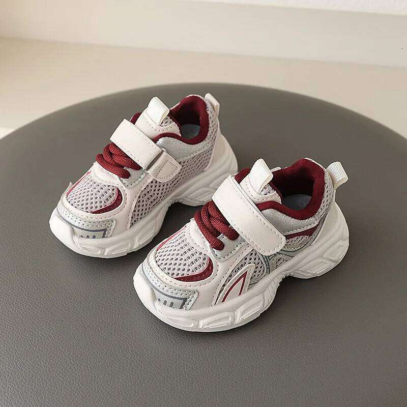 Boys Soft Breathable Mesh Toddler Sneakers 2025 Spring Autumn Kids Casual Sport Running Shoes For Boy Khaki, Gray Y260128