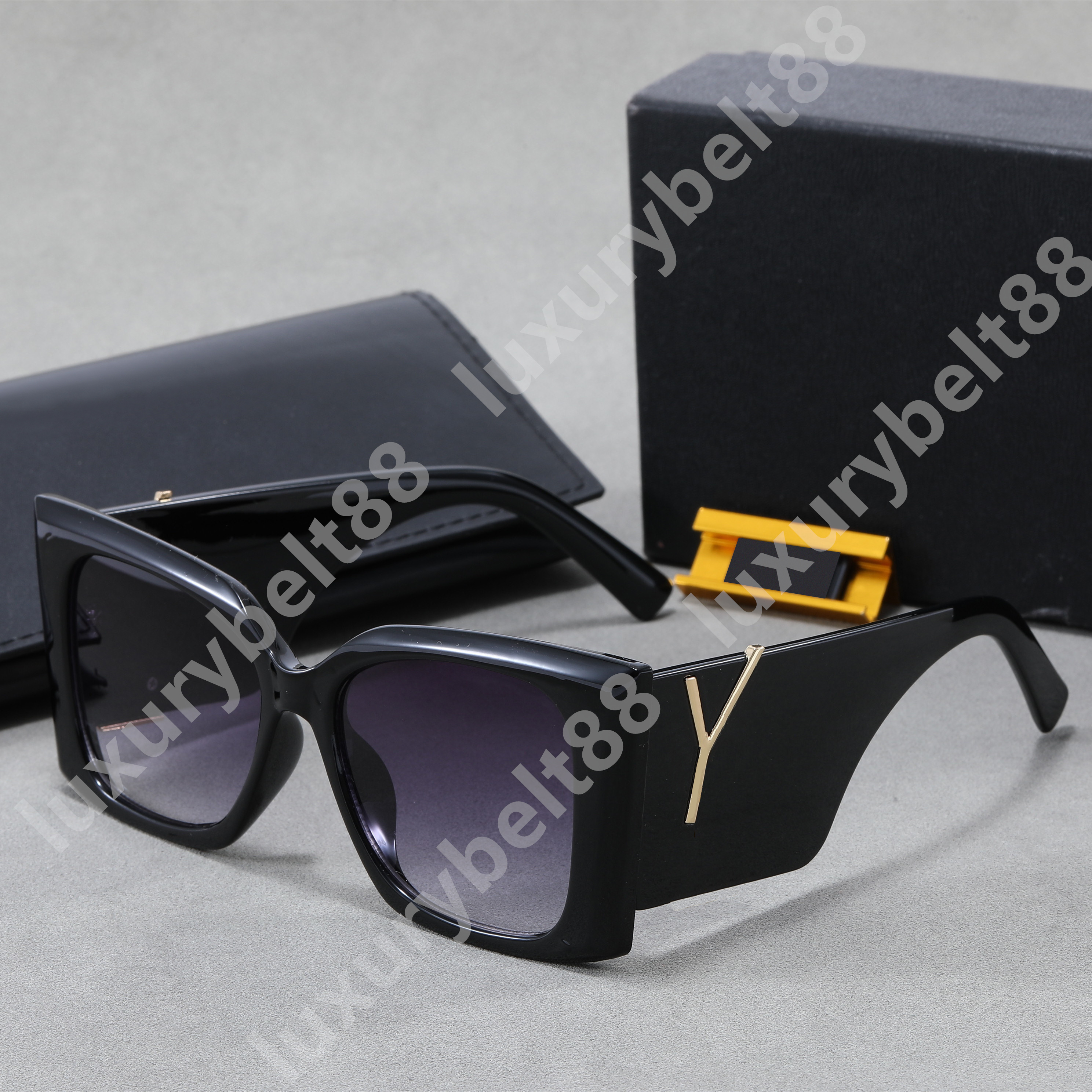 Sunglasses for women classic sunglasses luxurys designer sunglasses Euro american trend glasses curved Lenses shades large frame Light contour UV400 goggles 6A