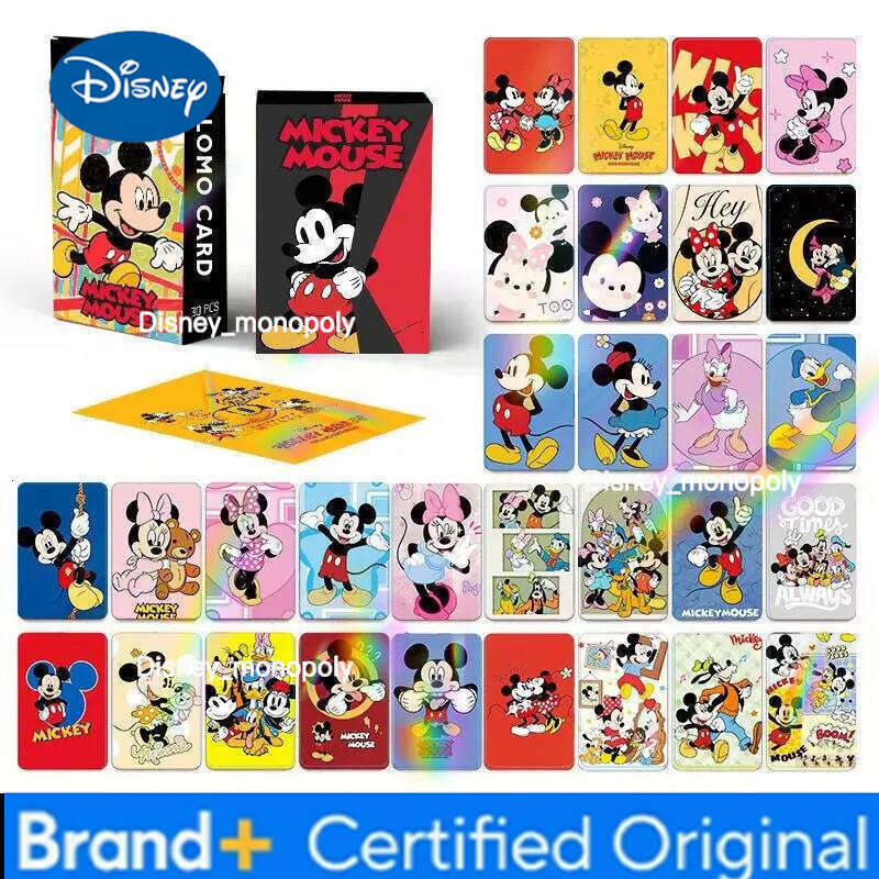 Disney Cute Mickey Minnie Children's New Personality Cartoon Game Anime Peripherals Student Collection Laser Flashcard Gifts H260129