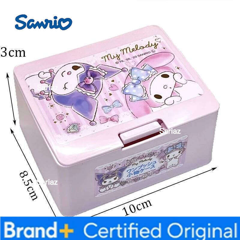 Sanrio 1PC Snap-Top Box Cartoon-Themed Cute Desktop Organizer Hair Accessory Dolland Clothing Storage H260129 H260129